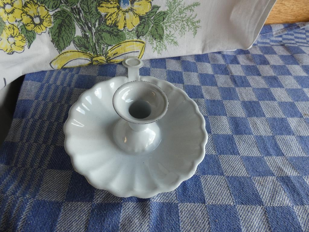 emaille blaker/ wit emaille kaarshouder, Ophalen of Verzenden