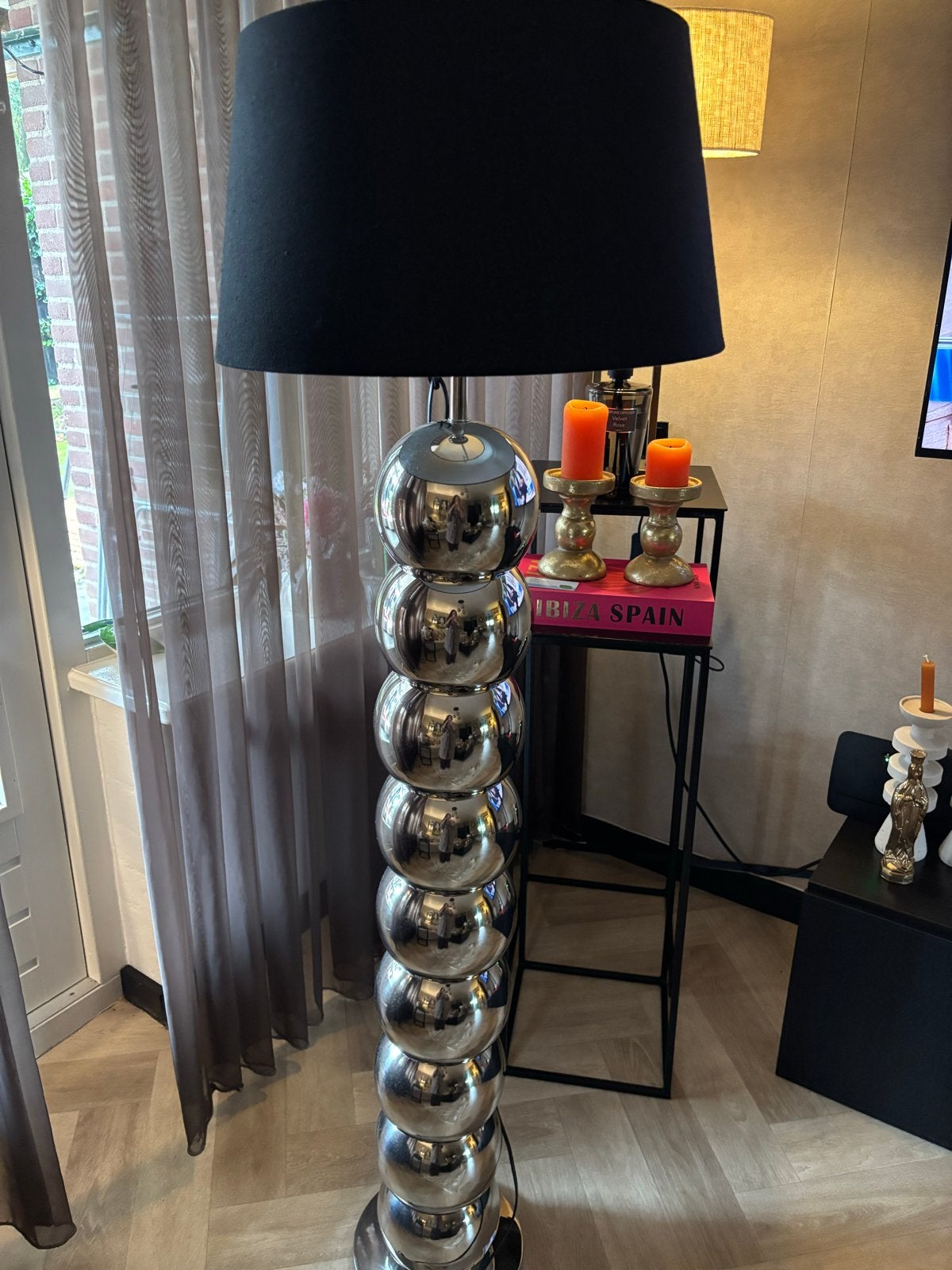 Bollen lamp Eric Kuster stijl, Ophalen, Zo goed als nieuw, Metaal, 150 tot 200 cm