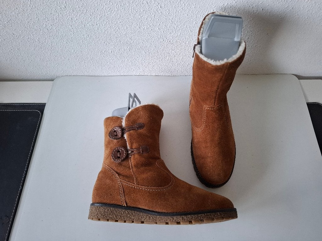 Gabor MAAT 40 mooie cognac bruine suede leren laarzen, Bruin, Verzenden, Lage of Enkellaarzen, Gabor
