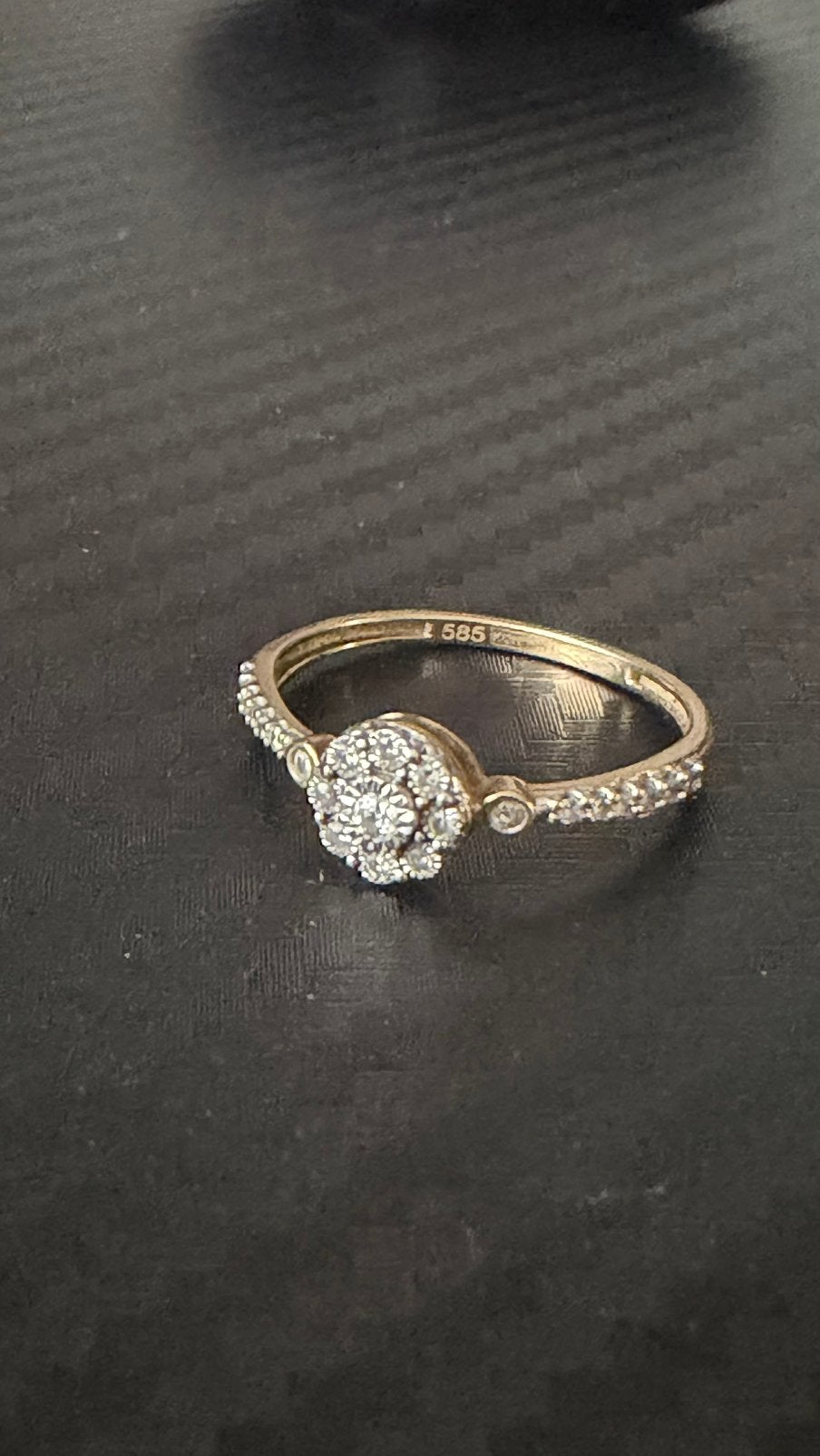 Ring 23 diamanten 14 karaat, Nieuw, Ophalen of Verzenden, Kleiner dan 17, Dame