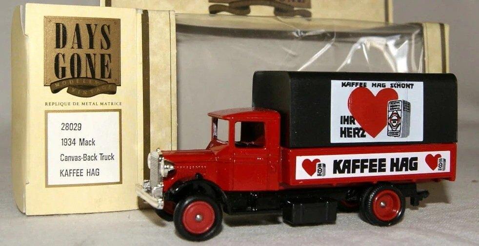 Mack-Canvas-Back-Truck-KAFFEE-HAG, Ophalen of Verzenden, Nieuw, Bus of Vrachtwagen