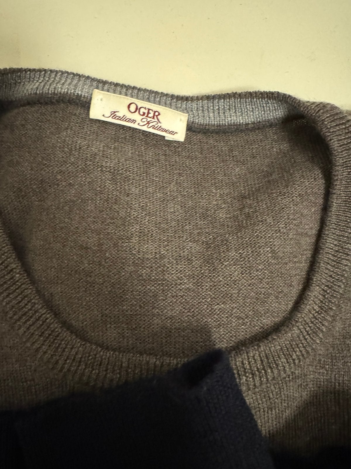 OGER Italian Knitwear - Ronde hals, Verzenden, Zo goed als nieuw, Maat 56/58 (XL), Bruin