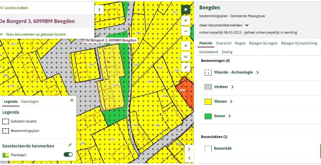 Bouwperceel Beegden 530m2, Huizen en Kamers, 500 tot 1000 m²