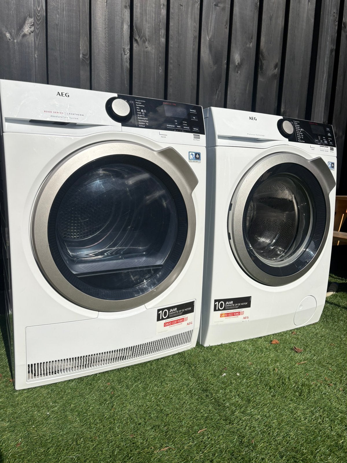 10 KG AEG wasmachine  + warmtepompdroger - stoomfunctie A+++