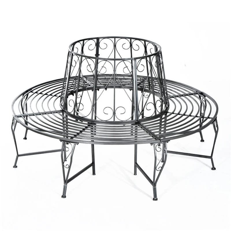 Metalen Boombank - Rond - Ø160 cm tuinset tuinbank nieuw, Tuin en Terras, Ophalen of Verzenden, Nieuw, Metaal