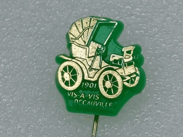 SP2280 Speldje Vis-a-vis Decauville 1901 groen, Verzamelen, Speldjes, Pins en Buttons, Ophalen of Verzenden, Gebruikt, Overige onderwerpen