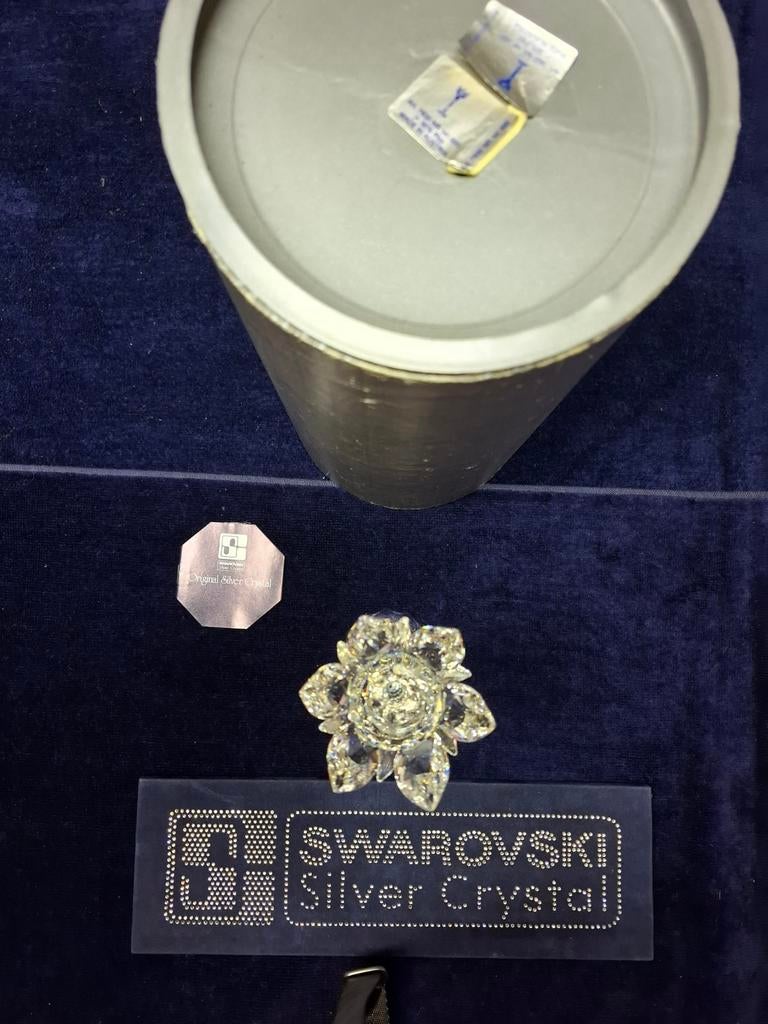 Swarovski Waterlelie Staande Kandelaar - Oud Logo, Ophalen of Verzenden, Kristal
