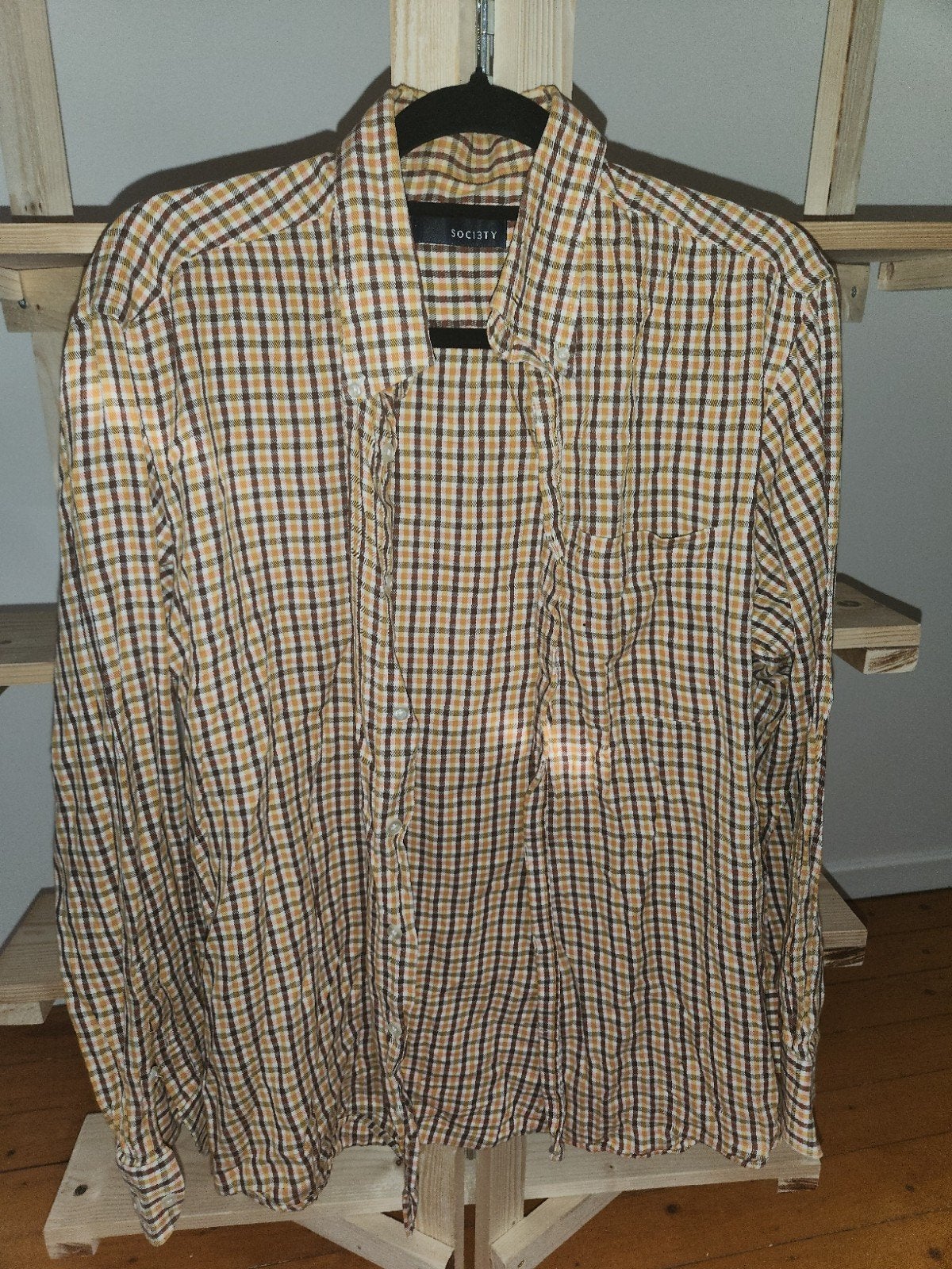 Fijne houthakkers overhemd maat XL met lichte gebruikersspor, Meerkleurig, Ophalen of Verzenden, Gedragen, Halswijdte 43/44 (XL)