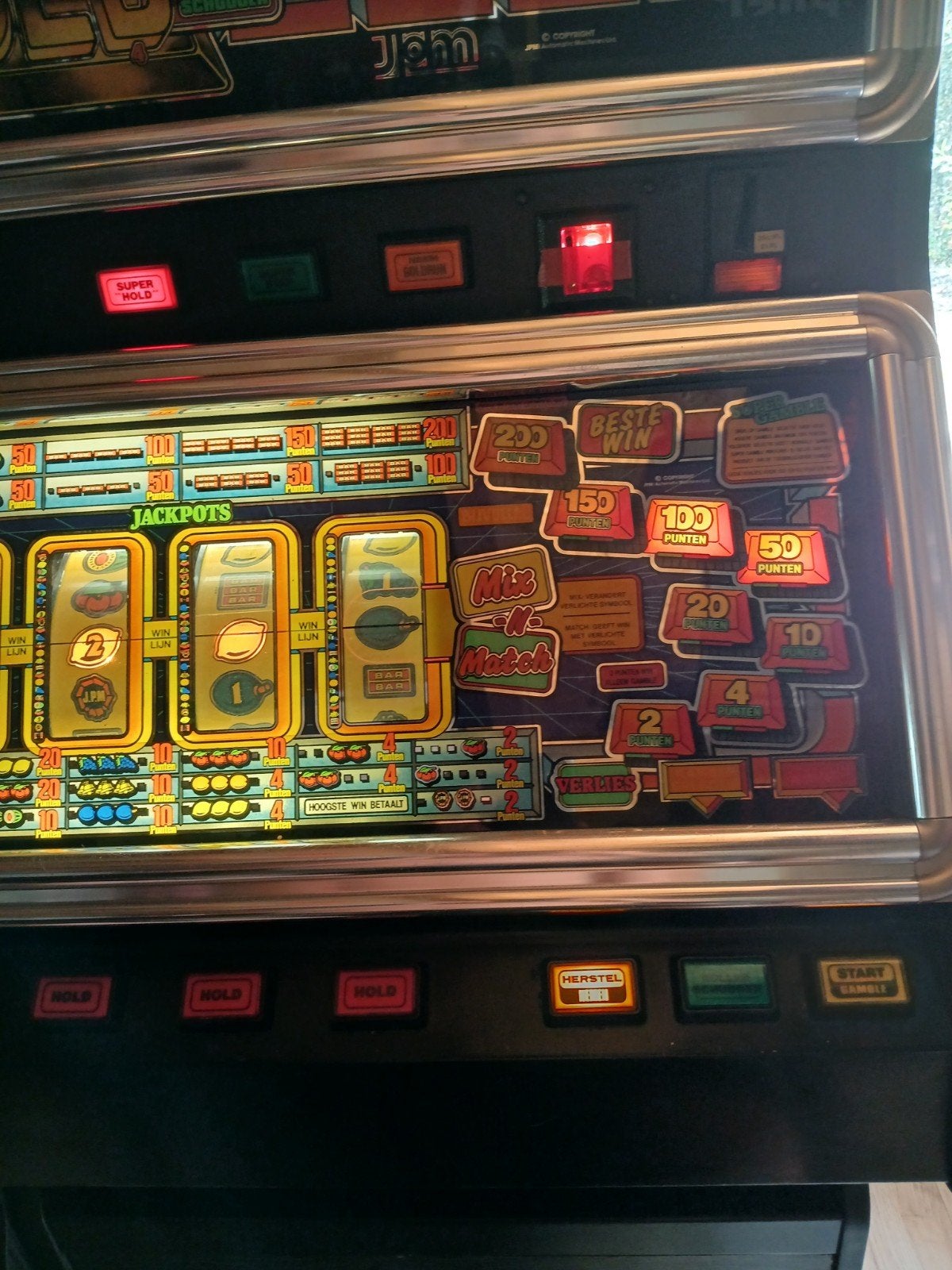 Te koop jpm goldrun gokkast uit 1986, Verzamelen, Euro, Ophalen, Gebruikt