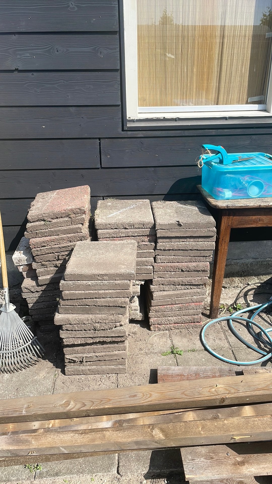 Gratis op te halen, Tuin en Terras, Tegels en Klinkers, Ophalen, Gebruikt, Beton, Terrastegels