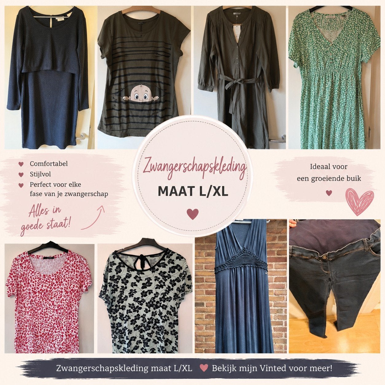 Zwangerschapskleding pakket L/XL - Comfortabel & Stijlvol, Ophalen of Verzenden, Zo goed als nieuw, Maat 42/44 (L), Overige typen