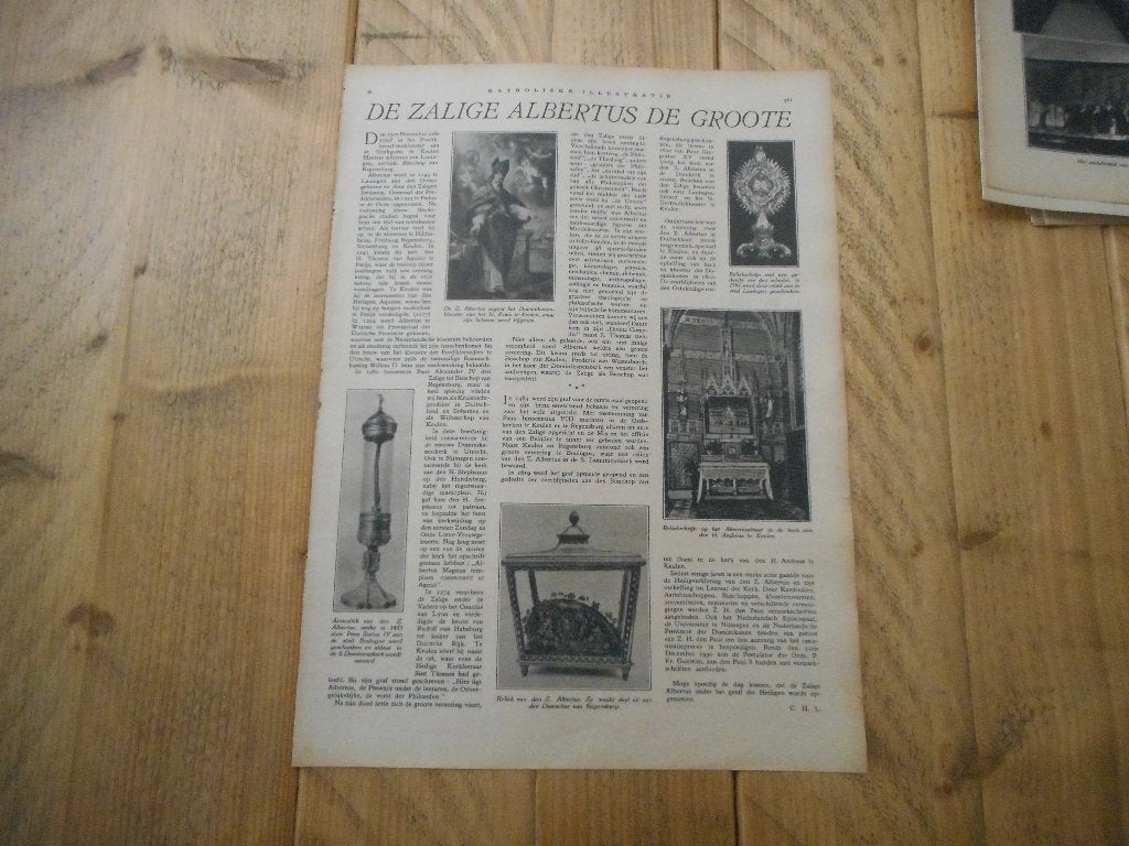 De Zalige Albertus de Groote. 1931., Ophalen of Verzenden, 1920 tot 1940, Nederland, Knipsel(s)
