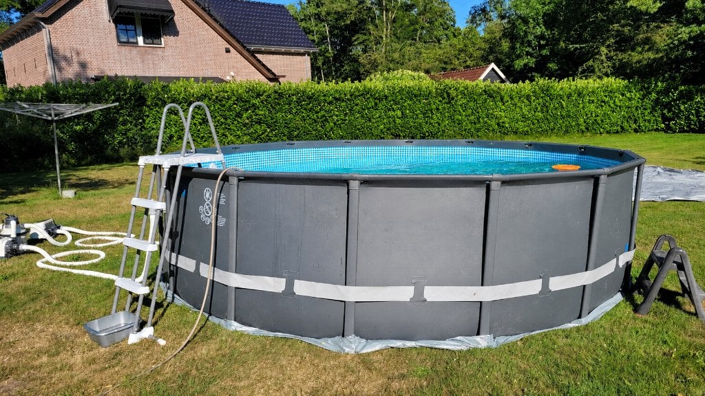 Intex ultra XTR 4.88 x 1.22m, Tuin en Terras, Zwembaden, Rond, 300 cm of meer, Zo goed als nieuw, Ophalen