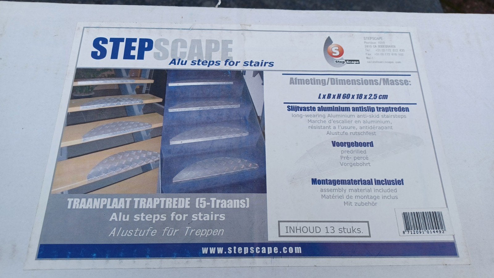 Trap bekleding,  traanplaat halve maantjes,   incl bevestigi, Ophalen, Nieuw, Tapijt