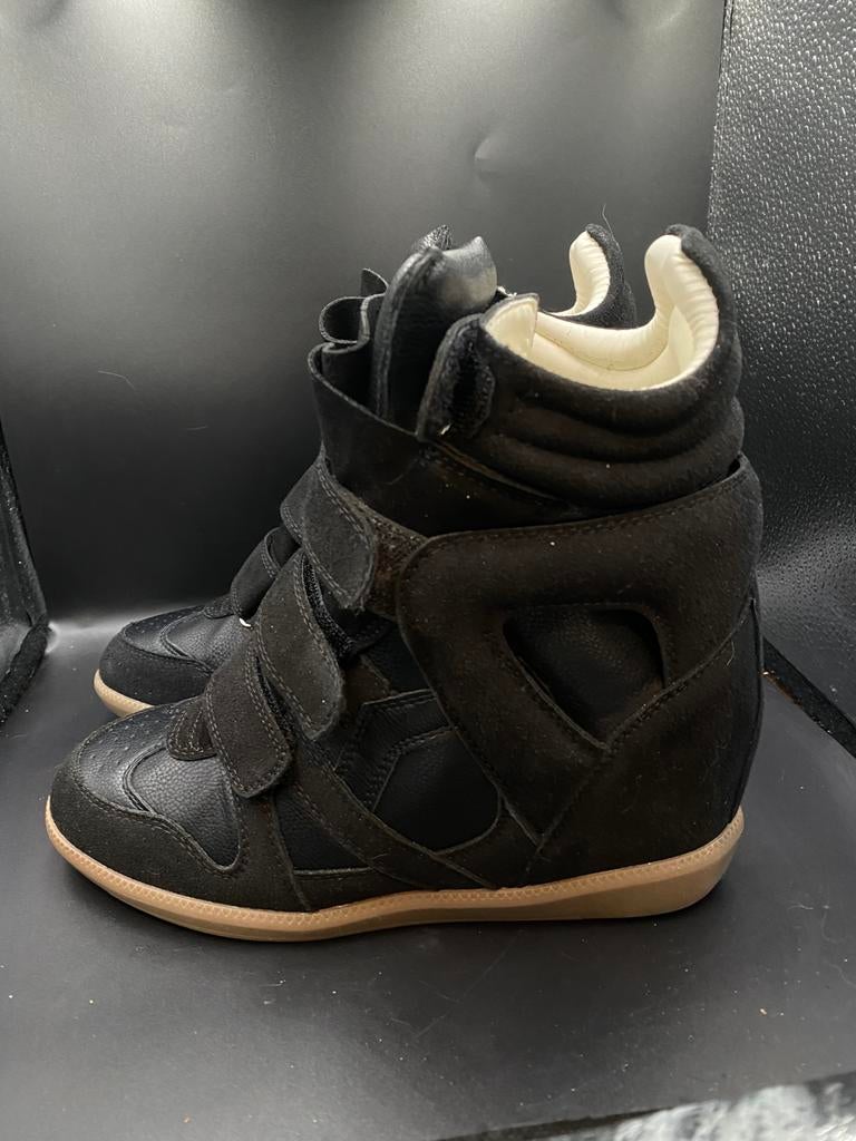 Zwarte high-end wedge sneaker “Isabel Marant-stijl” maat 39, Zwart, Nieuw, Ophalen of Verzenden, Sneakers of Gympen