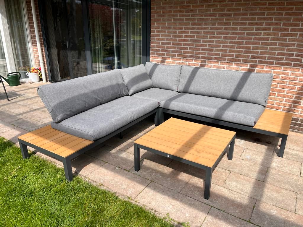 Club 7 Mambo Beach loungeset - 250 x 250, Tuin en Terras, Tuinsets en Loungesets, Ophalen, 5 zitplaatsen, Aluminium, Zo goed als nieuw