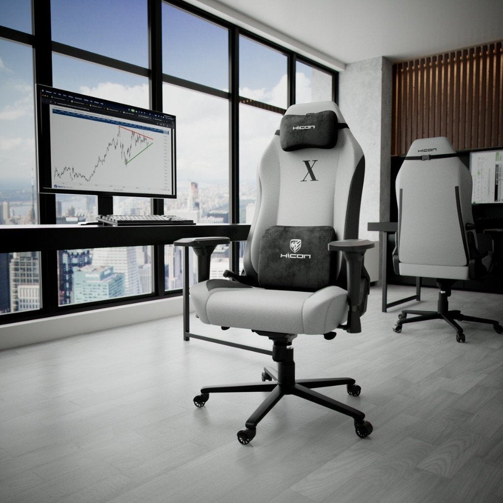 Luxury Gamestoel - Premium Ergonomische Gamingstoel-Grıjs-4D, Ophalen, Gaming bureaustoel, Nieuw, Grijs