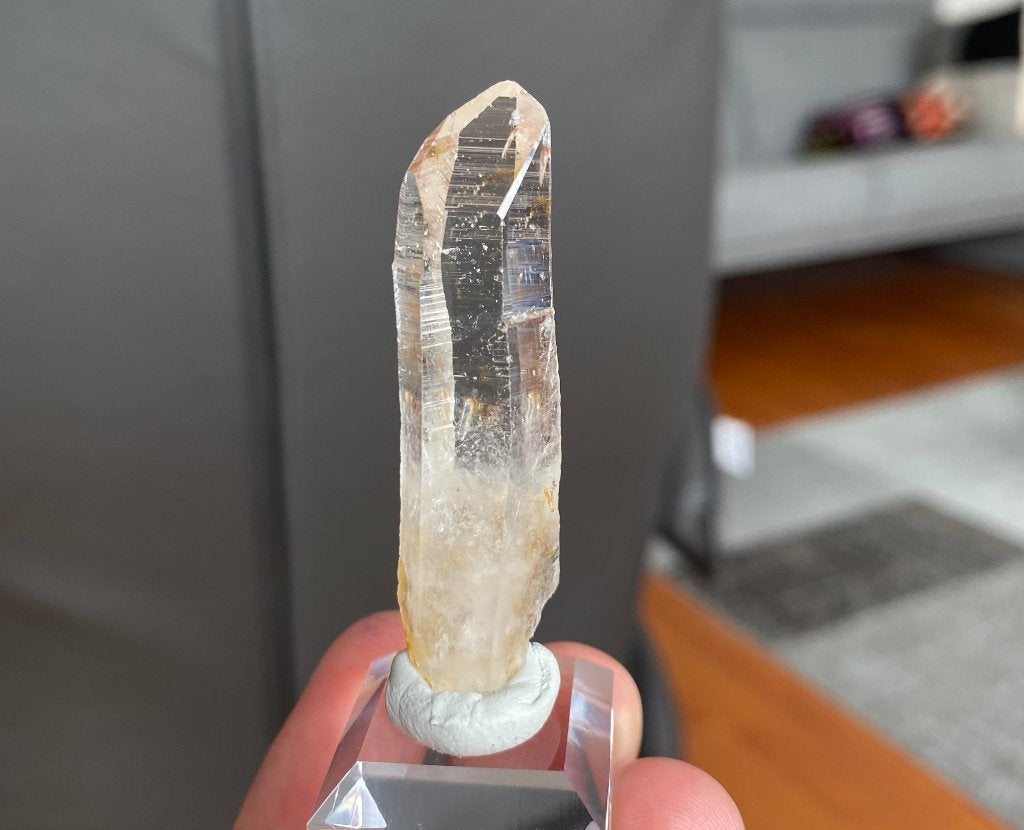 Helder kwartskristal, Alp Cavrein, Graubunden, Zwitserland, Verzenden, Mineraal