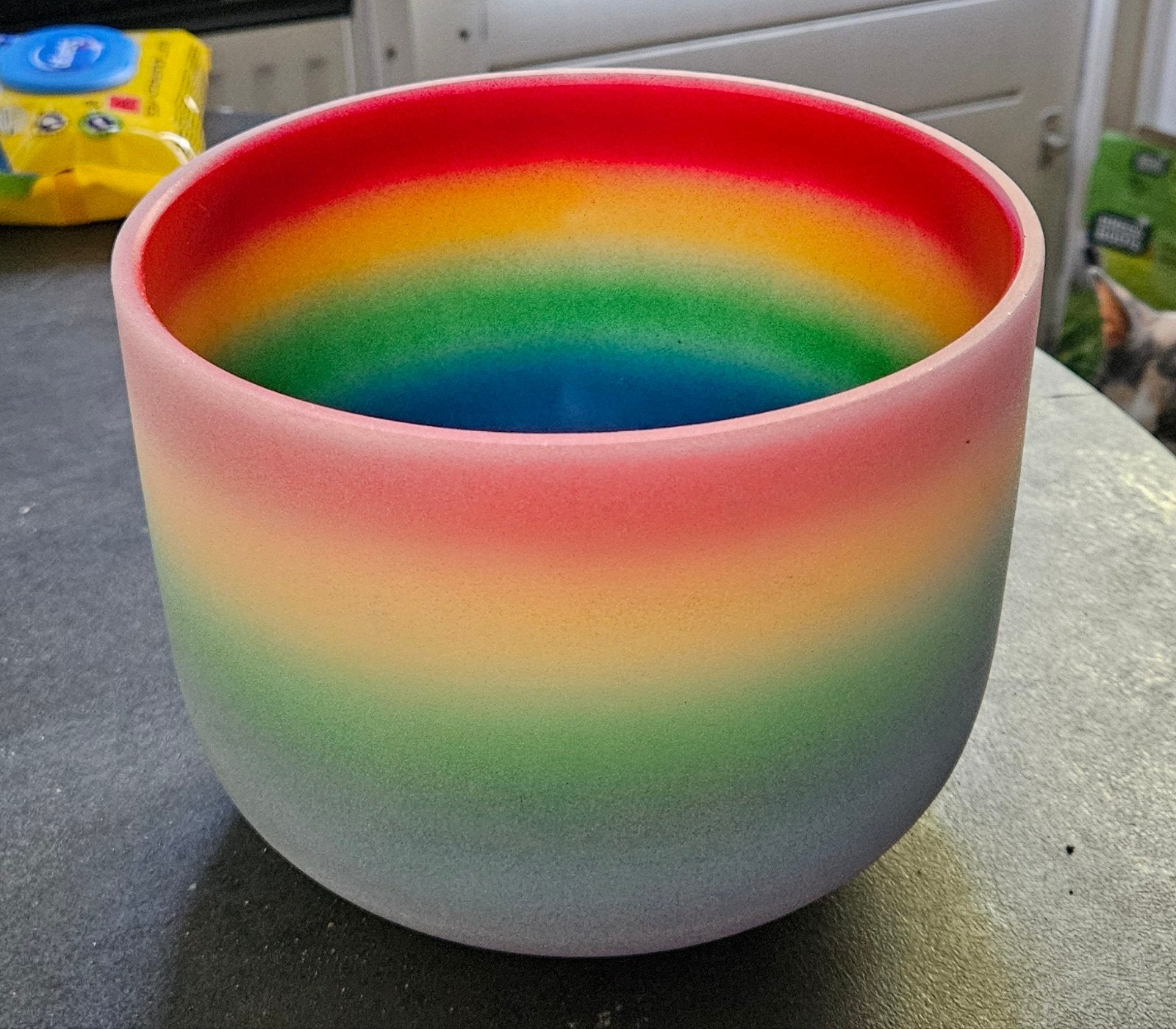 Regenboog kristallen klankschaal (nieuw, incl toebehoren), Muziek en Instrumenten, Ophalen, Nieuw