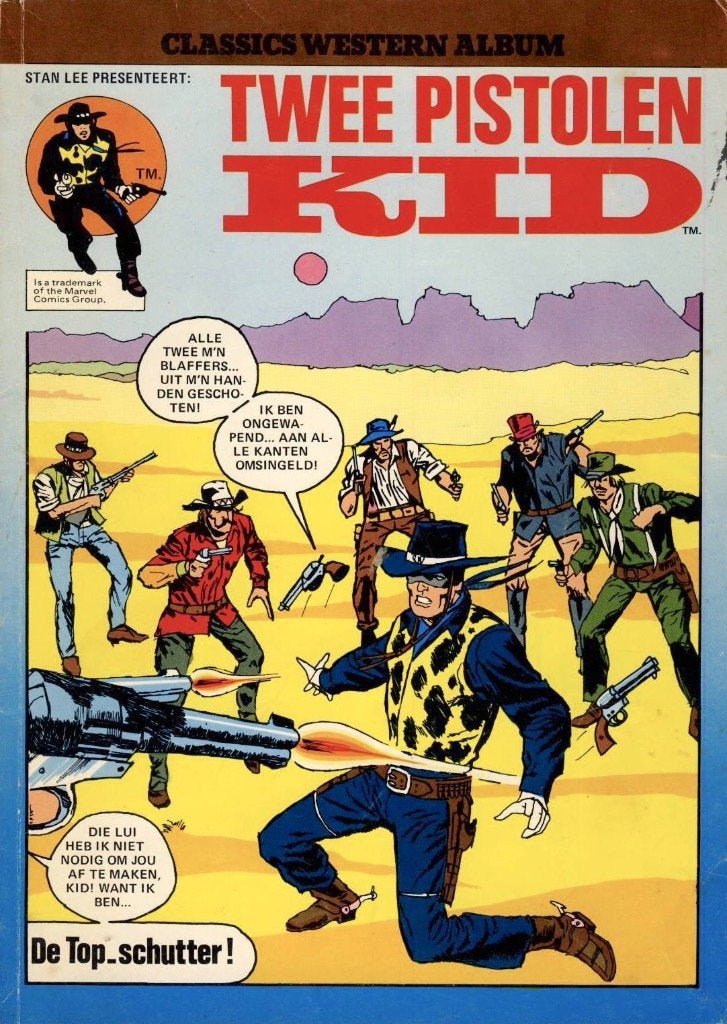 Twee pistolen Kid nr. 1 - de Top-schutter, Eén stripboek, Ophalen of Verzenden, Gelezen, Larry Lieber