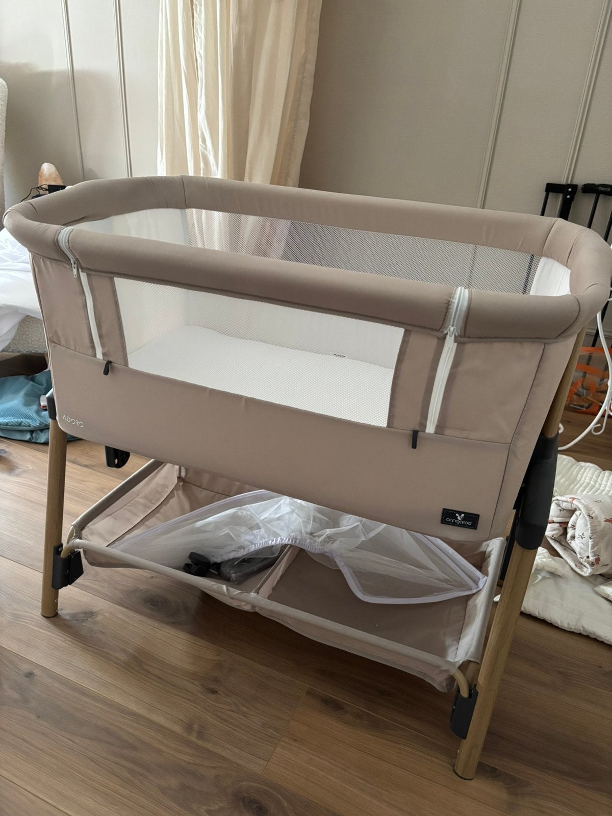 Cangaroo Adoro co-sleeper wieg aan bed zgan, Ophalen, Zo goed als nieuw, Wieg