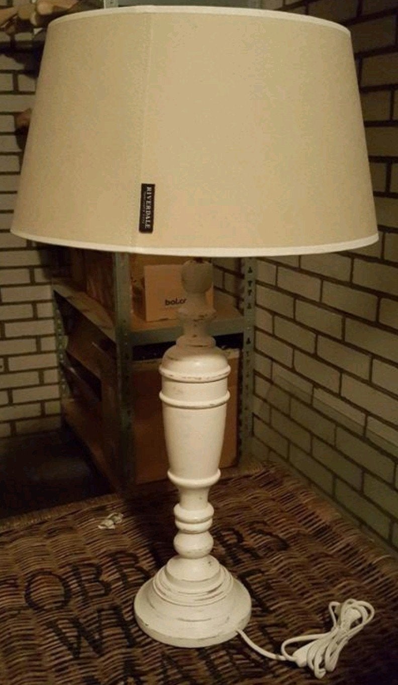 Nieuw! Riverdale tafellamp wit met beige, Ophalen, Nieuw, Riverdale