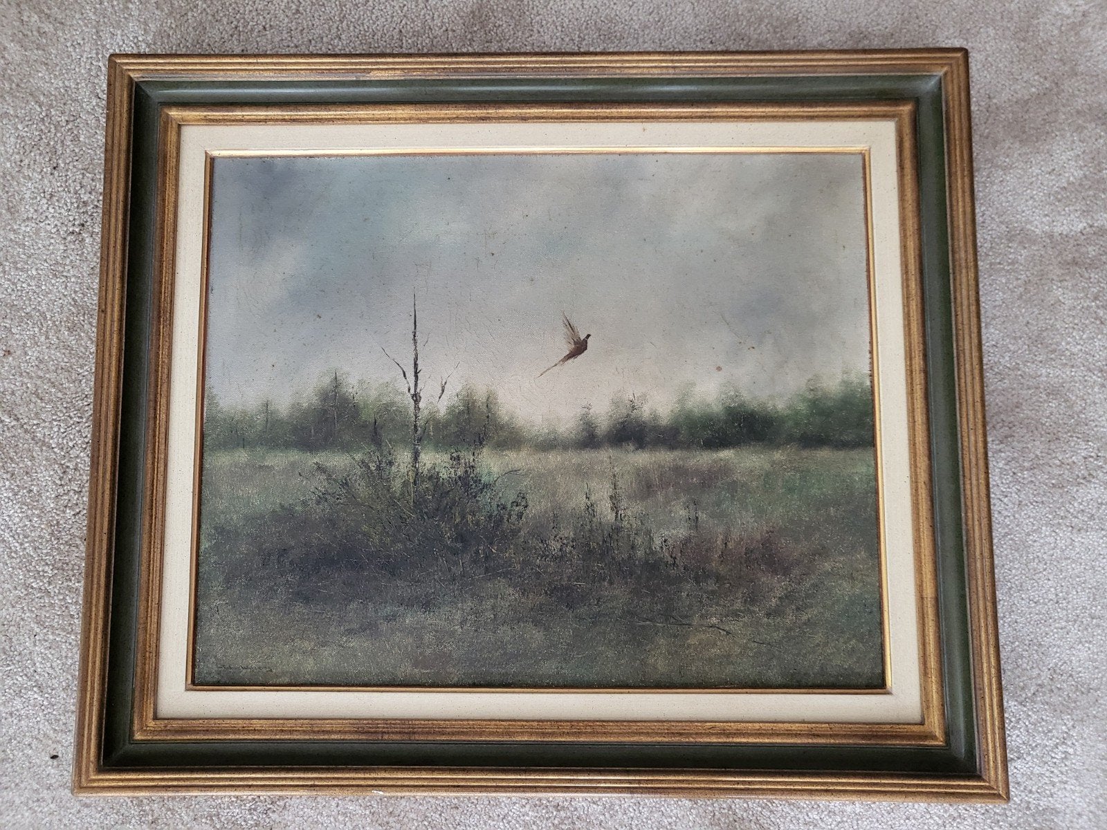 Fazant, Doek, Realistisch, Ophalen of Verzenden, Landschap
