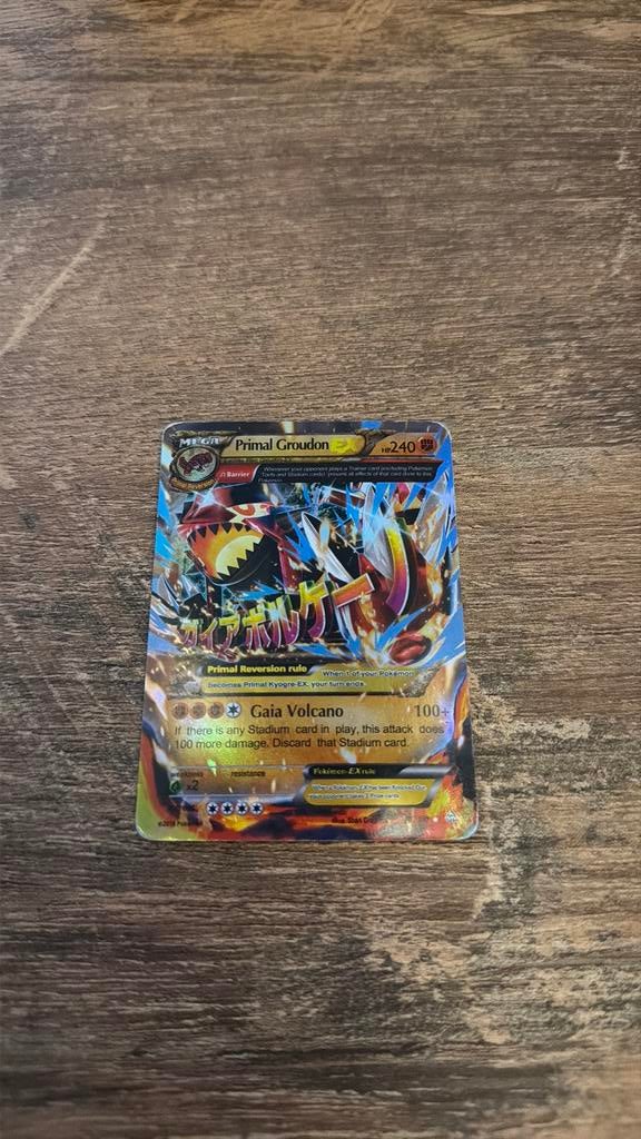 Primal groudon, Hobby en Vrije tijd, Verzamelkaartspellen | Pokémon, Ophalen of Verzenden, Zo goed als nieuw, Losse kaart