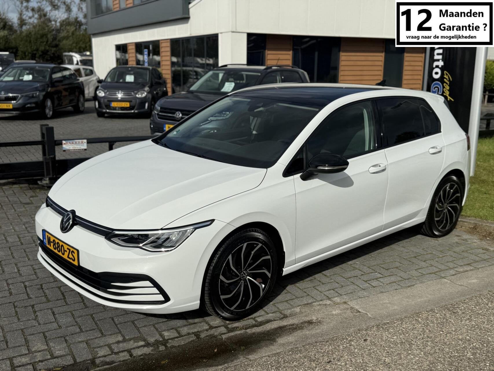 Volkswagen Golf 1.5 TSI Life Business 130 PK Carplay,Clima,L, Auto's, Stof, 4 cilinders, Met garantie (alle), Wit