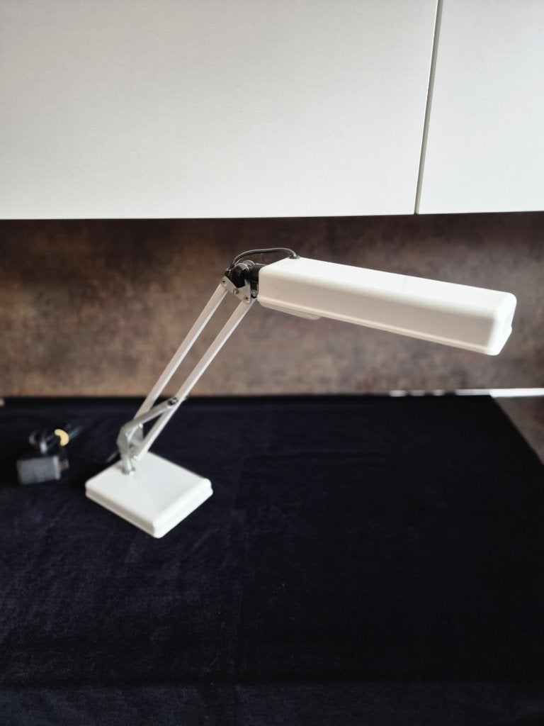 Vintage - Bureaulamp - Leeslamp - Archit.lamp - Metaal -Wit, Bureaulamp, Gebruikt, Overige merken, Vintage