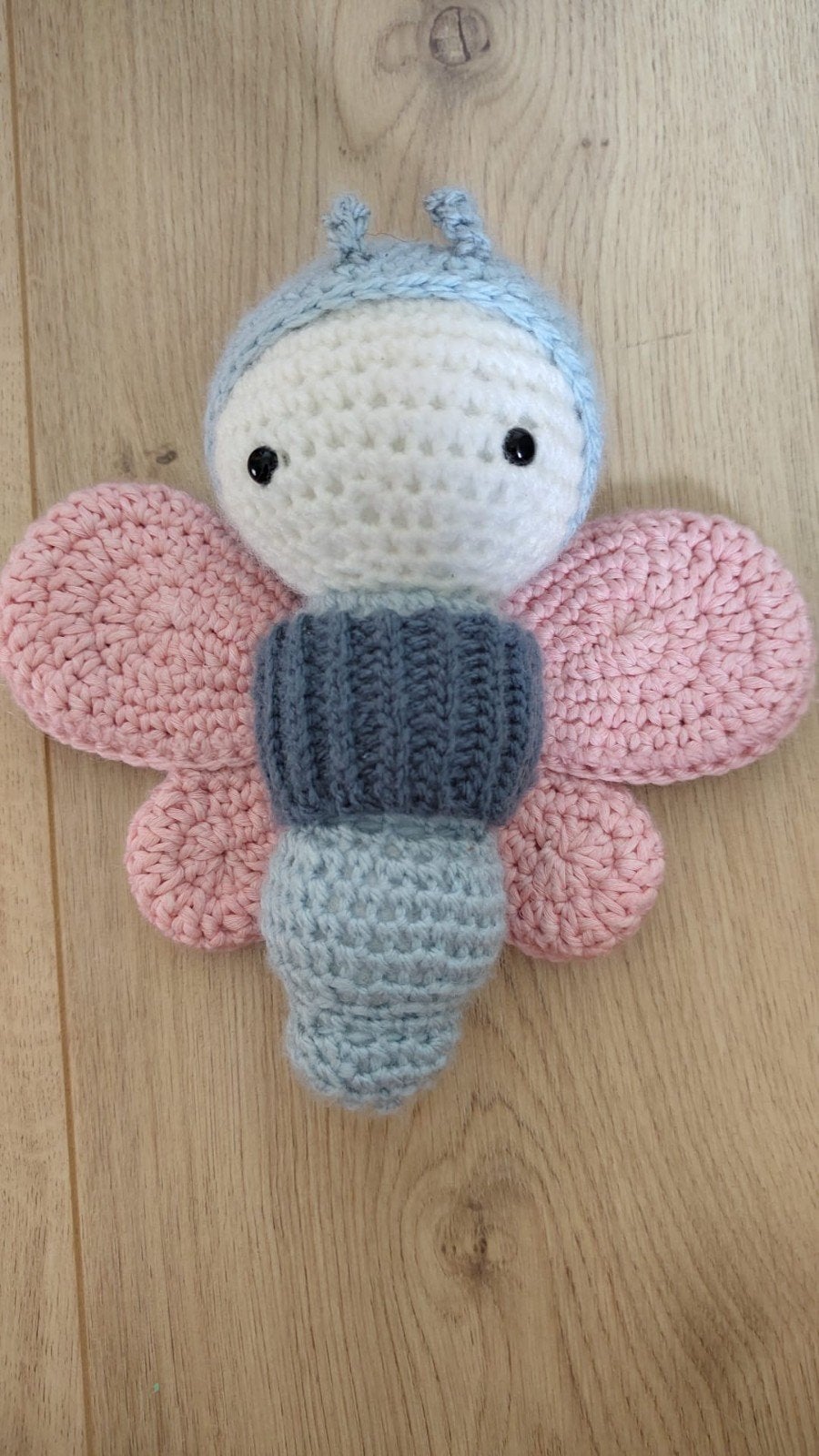 Gehaakte vlinder knuffel, Handgemaakt, Overige typen, Nieuw, Ophalen of Verzenden