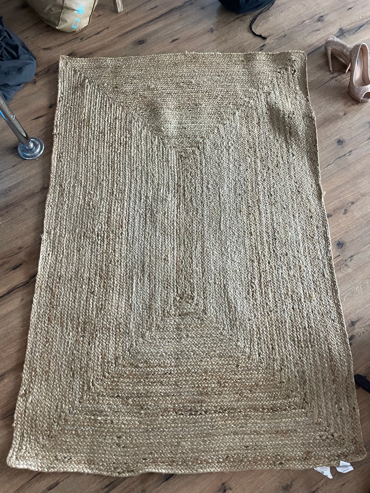 3 stuks: Jute vloerkleden, rond en rechthoekig, 100 tot 150 cm, Beige, Nieuw, Ophalen of Verzenden
