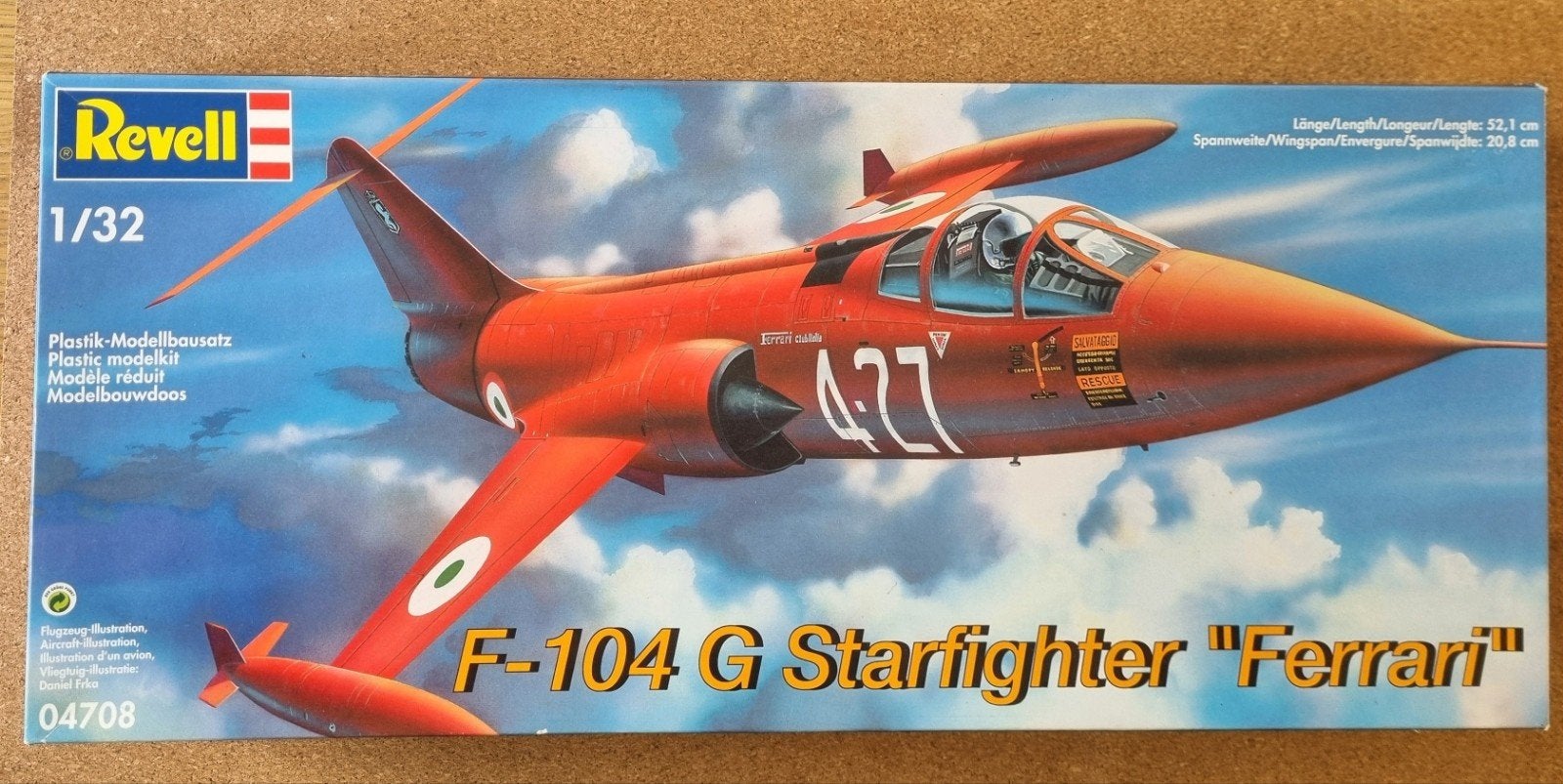Revell 04708 F-104 G Starfighter 1:32 z/decals-rubber banden, Revell, Nieuw, Ophalen of Verzenden, Groter dan 1:72