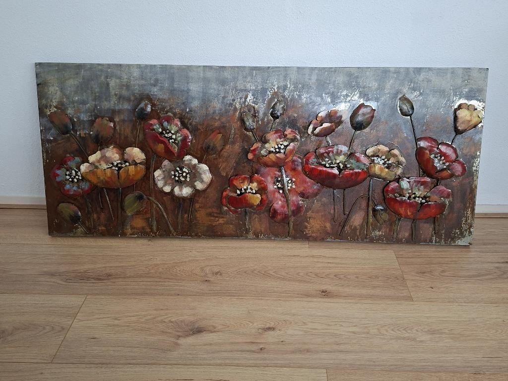 Stalen schilderij., Huis en Inrichting, Woonaccessoires | Schilderijen, Tekeningen en Foto's, Ophalen, 50 tot 75 cm, 125 cm of meer