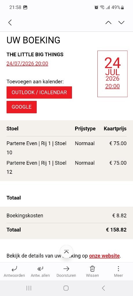 Kaartjes The little big things, Tickets en Kaartjes, Twee personen