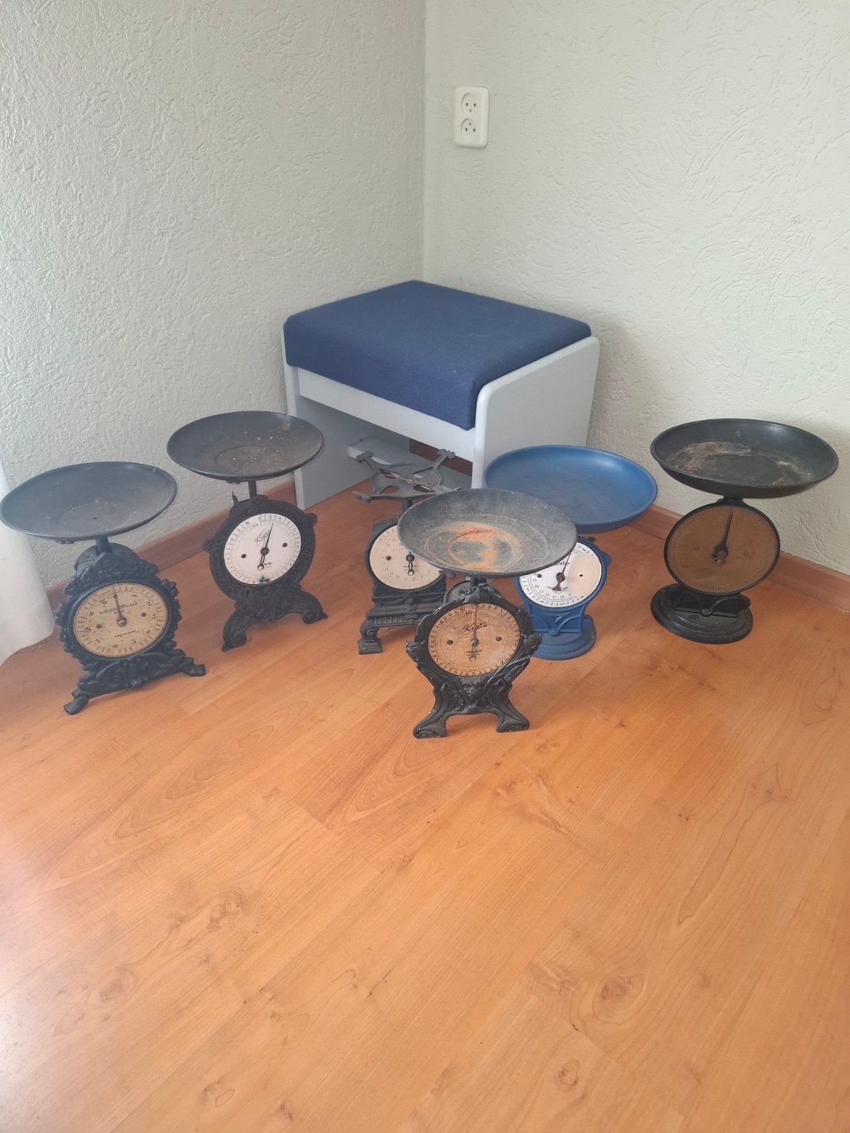 Antieke gietijzeren keukenweegschalen - Vintage collectie, Ophalen of Verzenden