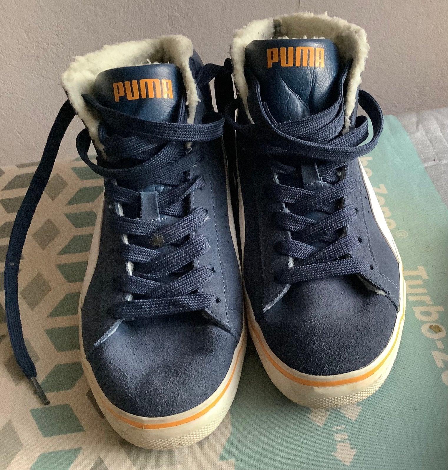 Laarzen. mt.  38,5.       Puma., Verzenden, Zo goed als nieuw, Blauw