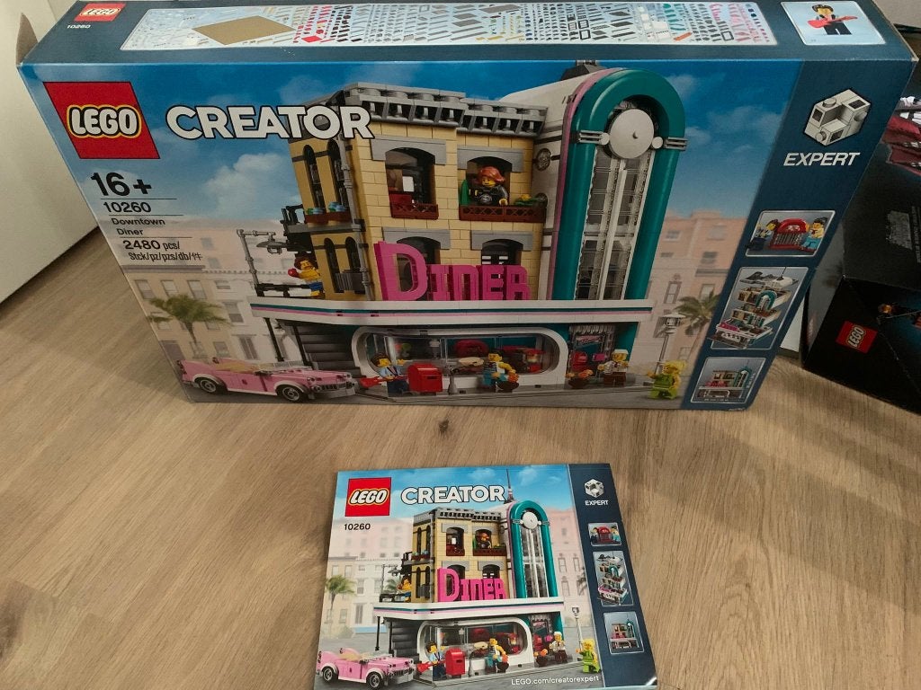 Lege doos - Lego modular 10260 Downtown Diner, Ophalen of Verzenden, Zo goed als nieuw, Icons, Lego