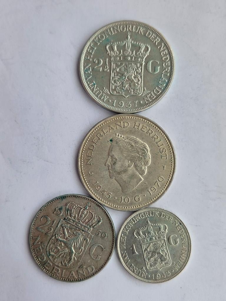 Guldens, Ophalen of Verzenden, Overige landen, Zilver
