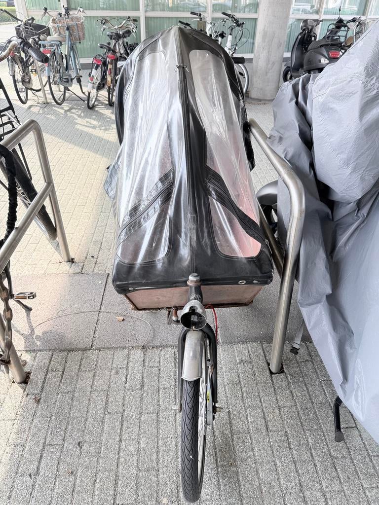 Van Andel Bakfiets Amsterdam - Ideaal voor gezin!, Gebruikt, Huif, 2 kinderen, Ophalen