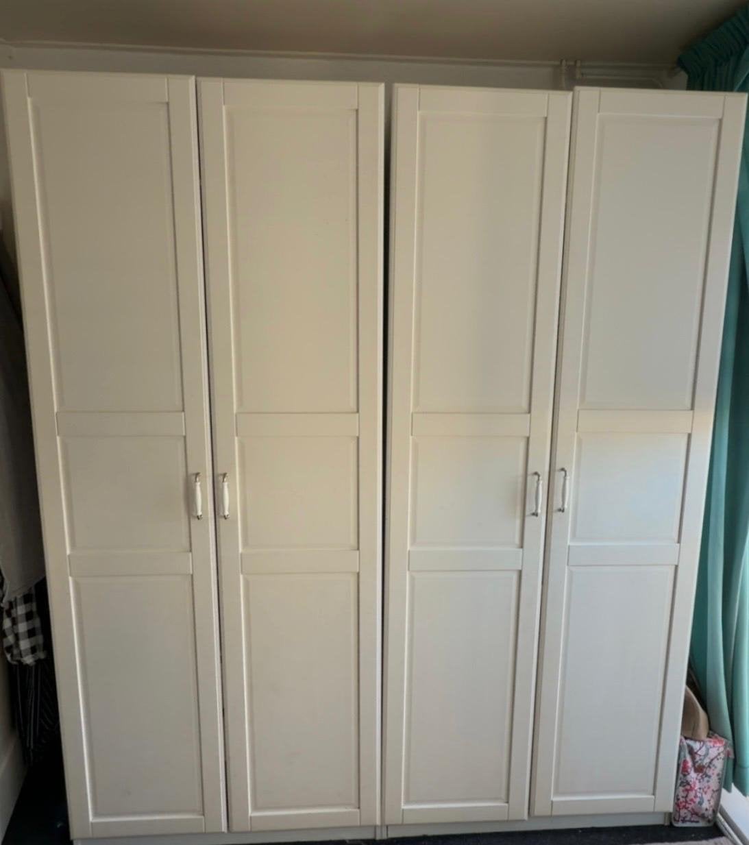 Witte IKEA Pax Kast met Deuren, Planken en Lades.OPRUIMING🆘, Ophalen, Gebruikt, 200 cm of meer, 200 cm of meer