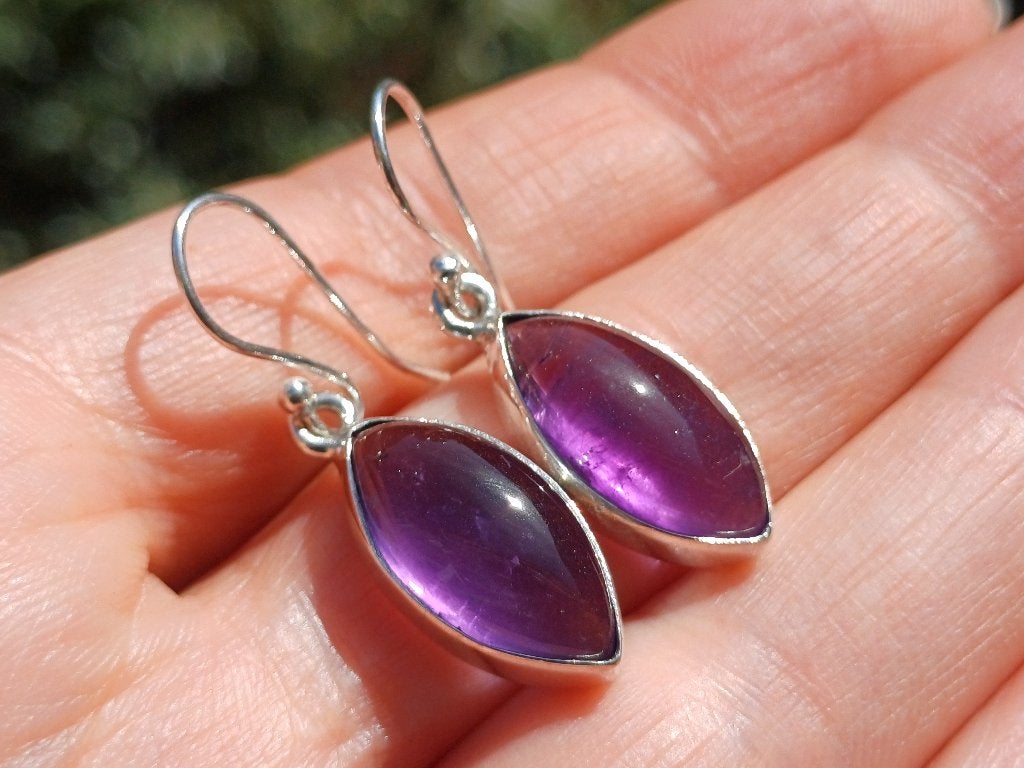 Vanoli - 925 zilveren oorbellen met amethist / amethyst, Daiva1973@hotmail.com, Hangers, Vanoli, Amsterdam