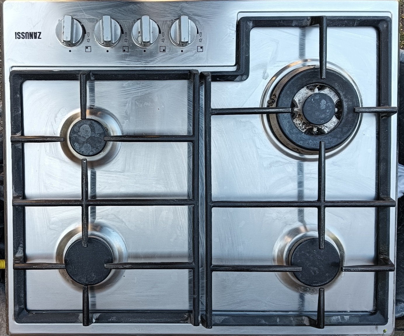 Zanussi 4-pits gasfornuis - Inbouw kookplaat, Ophalen, Gebruikt, 4 kookzones, Inbouw