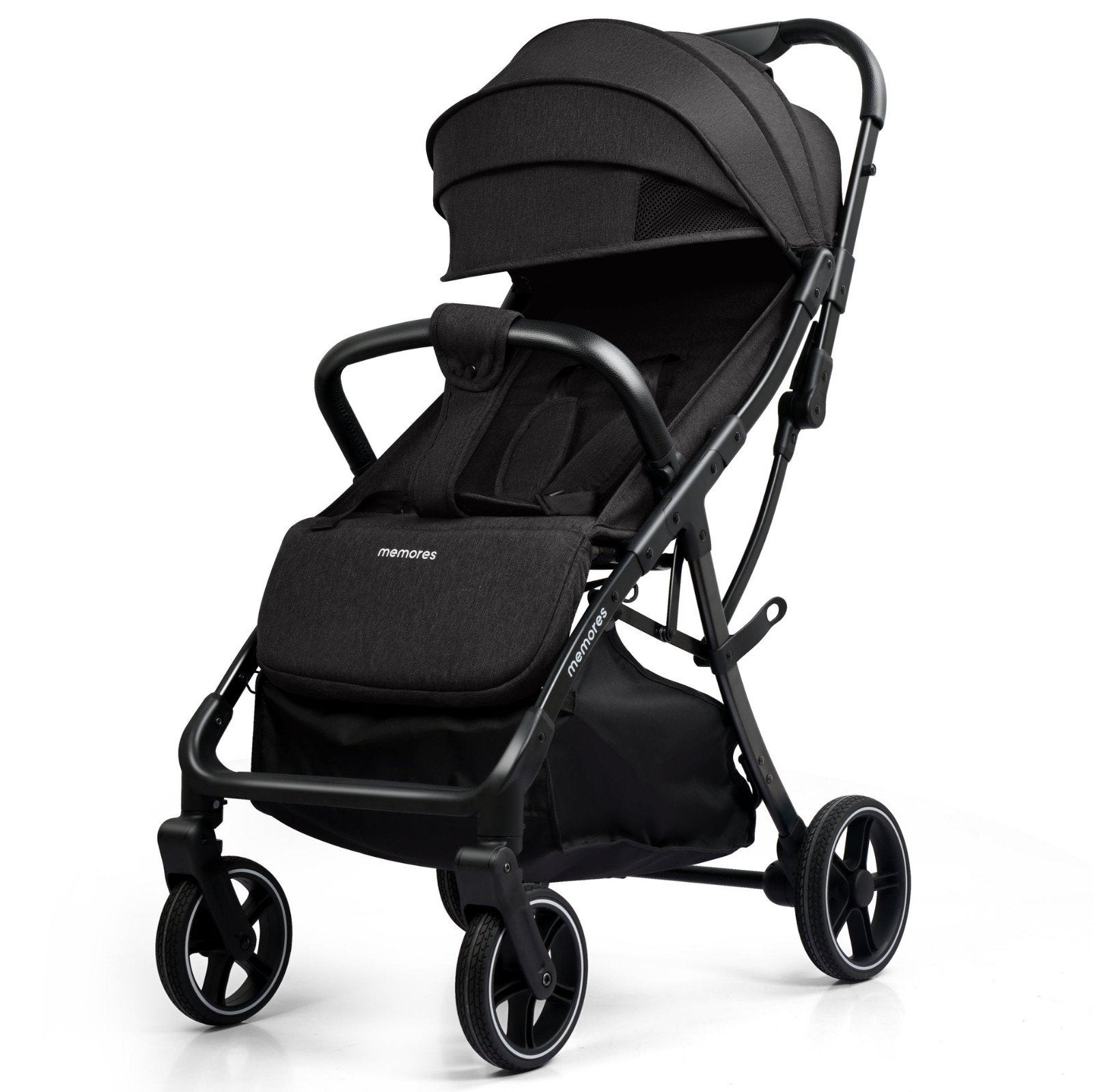 Memores Kinderbuggy - Zwart en Compact, Ophalen, Zo goed als nieuw, Overige merken, Verstelbare rugleuning