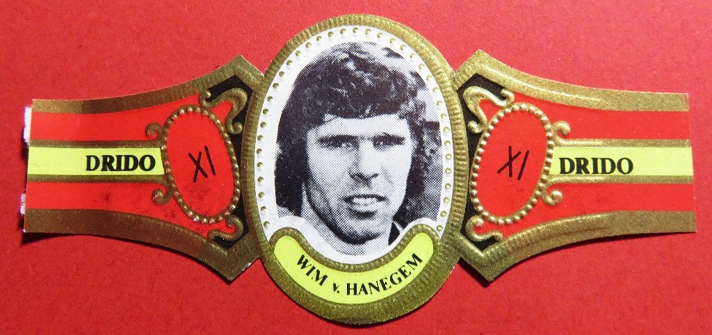 Sigarenbandje Drido HG Willem van Hanegem Voetbal, Verzamelen, Verzenden, Gebruikt, Sigarenbandjes