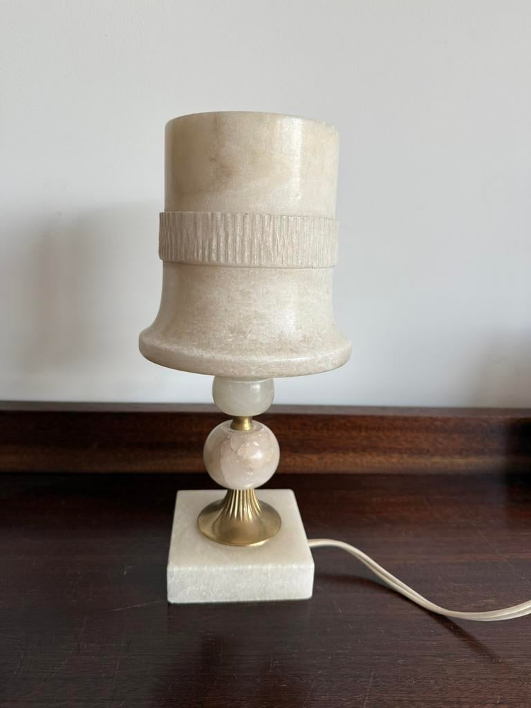 Vintage lamp natuursteen, Huis en Inrichting, Lampen | Tafellampen, Ophalen, Zo goed als nieuw