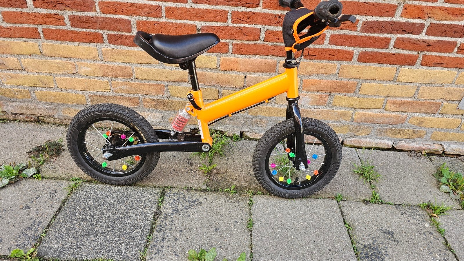 Rennmeister loopfiets staal, oranje, 12 inch, Kinderen en Baby's, Ophalen, Loopfiets