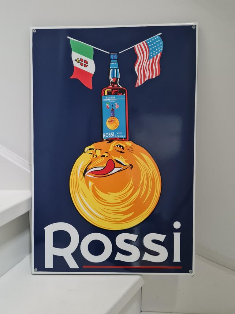 Rossi nieuw emaille bord, Ophalen of Verzenden
