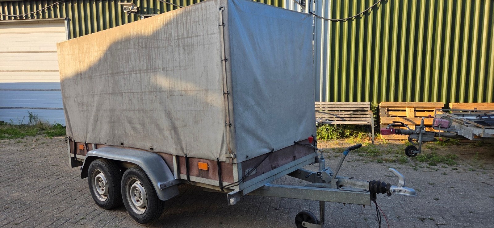 Robuuste aanhangwagen met huif - KNOTT onderstel, Auto diversen, Aanhangers en Bagagewagens, Ophalen