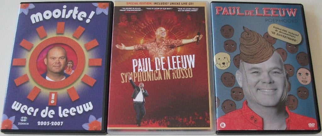 Dvd *** PAUL DE LEEUW *** 3 stuks, Alle leeftijden, Ophalen of Verzenden, Zo goed als nieuw, Komedie